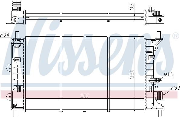 Nissens 692630 - Радіатор, охолодження двигуна autozip.com.ua