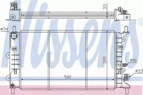 Nissens 62162 - Радіатор, охолодження двигуна autozip.com.ua