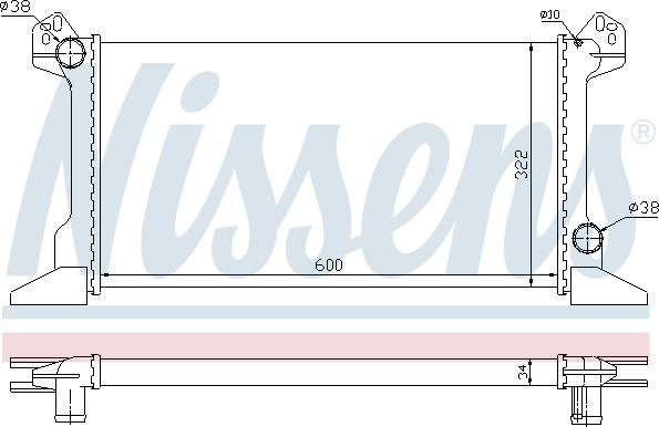 NISSENS 698524 - Радіатор, охолодження двигуна autozip.com.ua