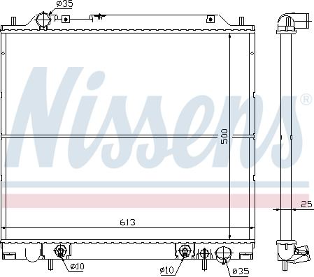 NISSENS 62855 - Радіатор, охолодження двигуна autozip.com.ua