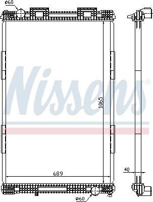 Nissens 628720 - Радіатор, охолодження двигуна autozip.com.ua