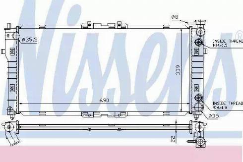 Nissens 62393A - Радіатор, охолодження двигуна autozip.com.ua