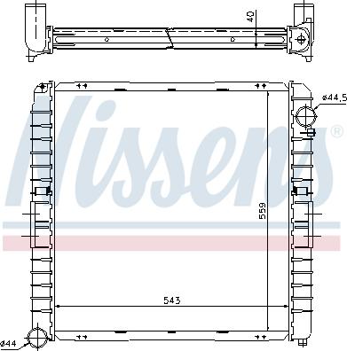 Nissens 62345A - Радіатор, охолодження двигуна autozip.com.ua