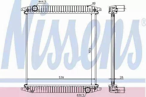 Nissens 62341 - Радіатор, охолодження двигуна autozip.com.ua