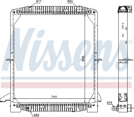 Nissens 62343A - Радіатор, охолодження двигуна autozip.com.ua