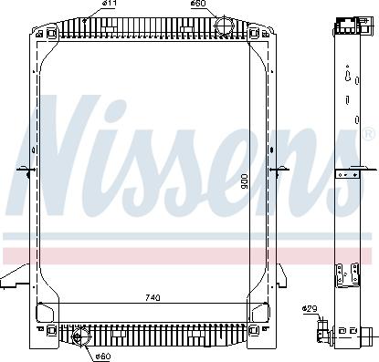 Nissens 62342A - Радіатор, охолодження двигуна autozip.com.ua