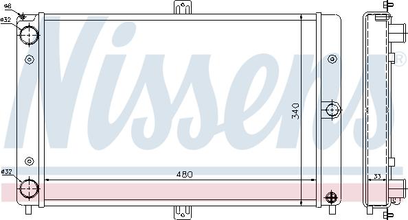 NISSENS 62351 - Радіатор, охолодження двигуна autozip.com.ua