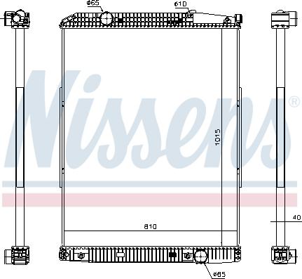 Nissens 627910 - Радіатор, охолодження двигуна autozip.com.ua