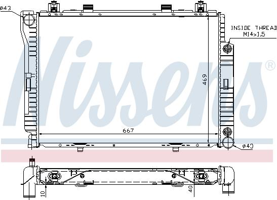 Nissens 62714A - Радіатор, охолодження двигуна autozip.com.ua