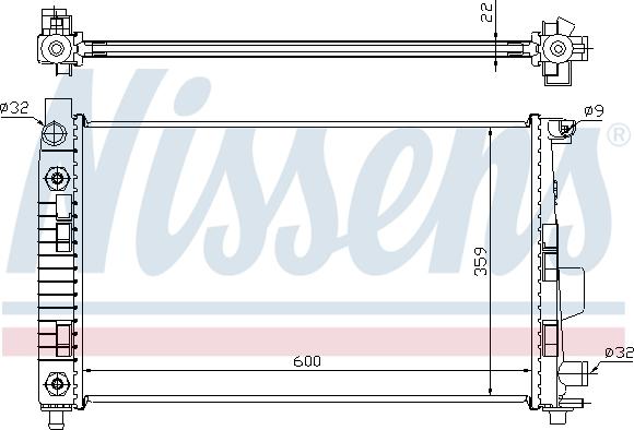 Nissens 62781A - Радіатор, охолодження двигуна autozip.com.ua