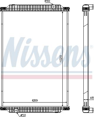 Nissens 67196 - Радіатор, охолодження двигуна autozip.com.ua