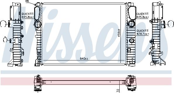 Nissens 67102A - Радіатор, охолодження двигуна autozip.com.ua