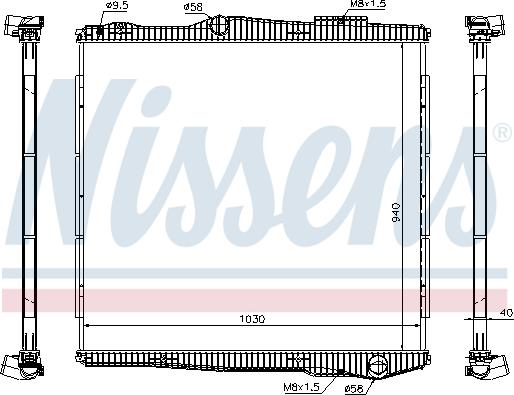 Nissens 672900 - Радіатор, охолодження двигуна autozip.com.ua