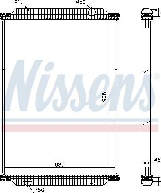 Nissens 672440 - Радіатор, охолодження двигуна autozip.com.ua