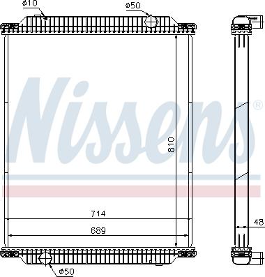 Nissens 672570 - Радіатор, охолодження двигуна autozip.com.ua