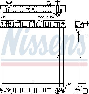Nissens 67224A - Радіатор, охолодження двигуна autozip.com.ua