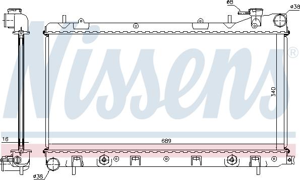 Nissens 67705A - Радіатор, охолодження двигуна autozip.com.ua