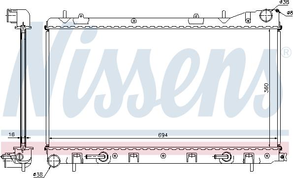 Nissens 67712 - Радіатор, охолодження двигуна autozip.com.ua