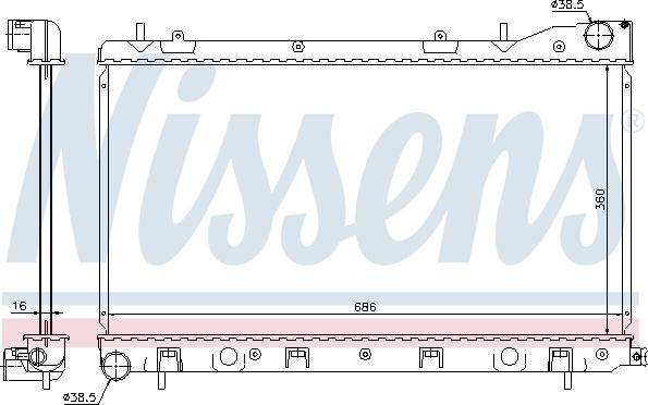 Nissens 67726 - Радіатор, охолодження двигуна autozip.com.ua