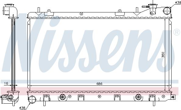 Nissens 67728 - Радіатор, охолодження двигуна autozip.com.ua