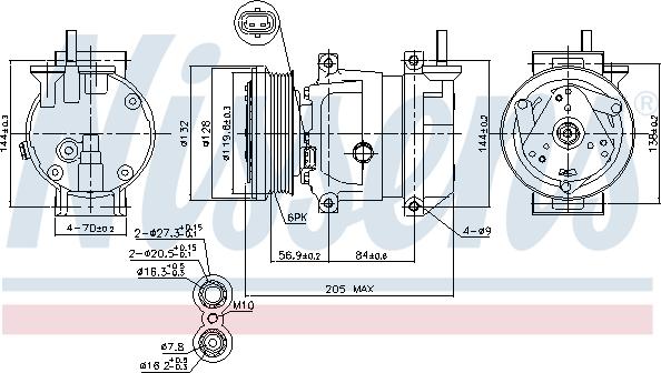 Nissens 89492 - Компресор, кондиціонер autozip.com.ua