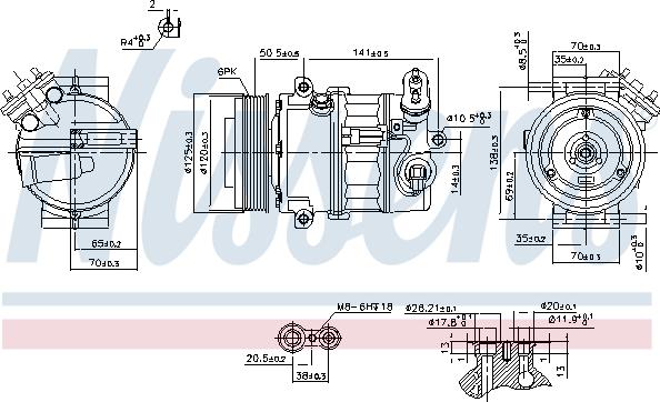 Nissens 89497 - Компресор, кондиціонер autozip.com.ua