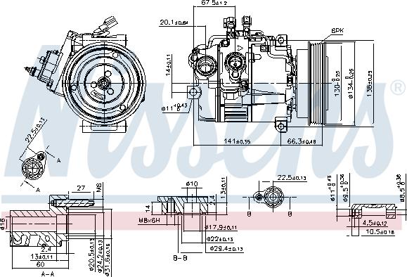 Nissens 89462 - Компресор, кондиціонер autozip.com.ua