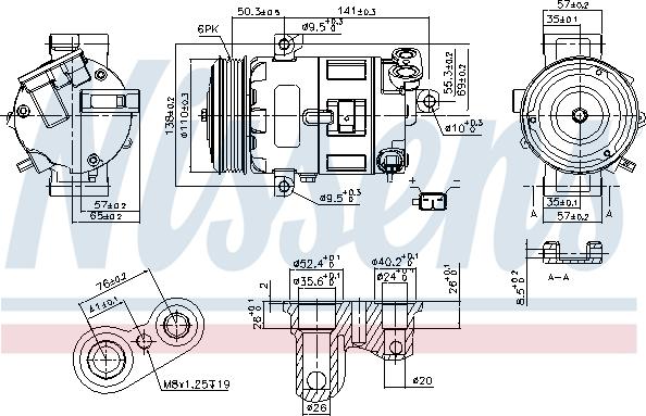 Nissens 89400 - Компресор, кондиціонер autozip.com.ua