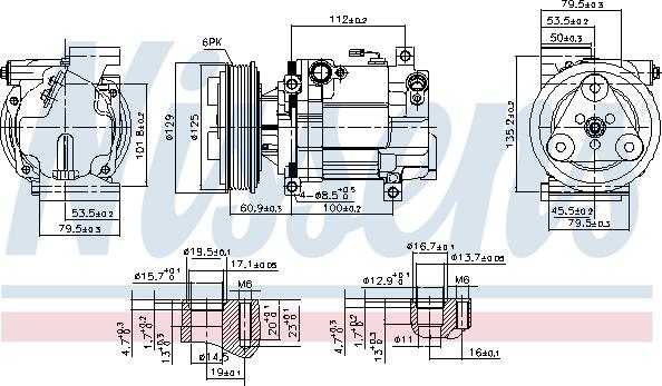 NISSENS 89549 - Компресор, кондиціонер autozip.com.ua