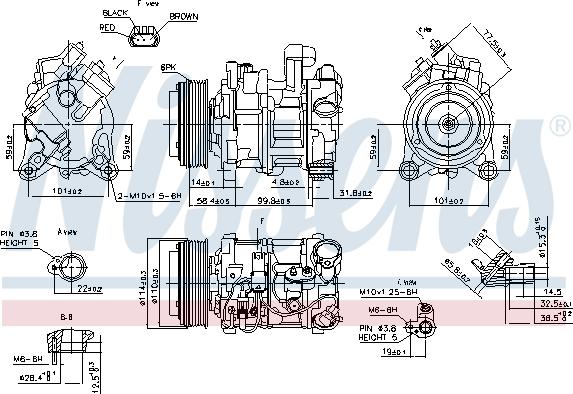 NISSENS 89585 - Компресор, кондиціонер autozip.com.ua