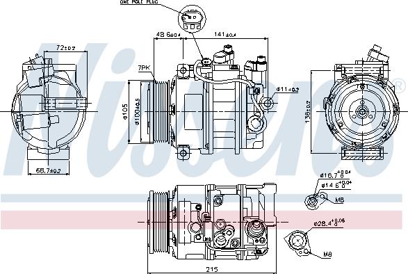 Nissens 89520 - Компресор, кондиціонер autozip.com.ua