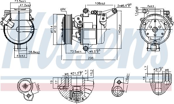 NISSENS 890948 - Компресор, кондиціонер autozip.com.ua