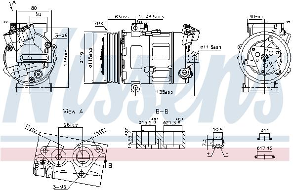 NISSENS 890947 - Компресор, кондиціонер autozip.com.ua