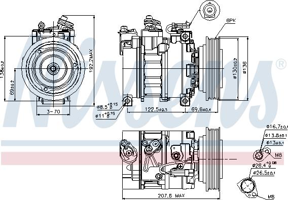 Nissens 89094 - Компресор, кондиціонер autozip.com.ua