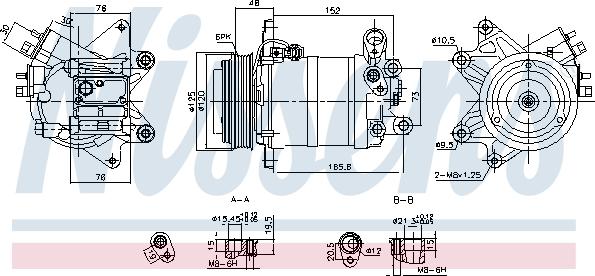 NISSENS 890913 - Компресор, кондиціонер autozip.com.ua