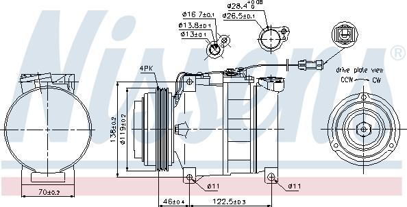 Nissens 89045 - Компрессор кондиционера AUDI. SKODA. VW Пр-во Nissens autozip.com.ua