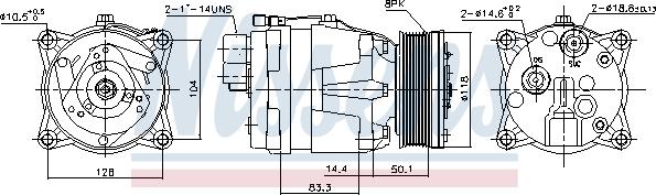 Nissens 89048 - Компресор, кондиціонер autozip.com.ua