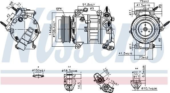 Nissens 890589 - Компресор, кондиціонер autozip.com.ua