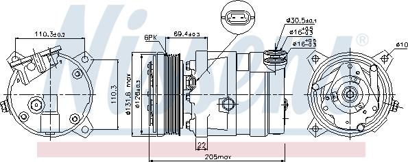 Nissens 89058 - Компресор, кондиціонер autozip.com.ua