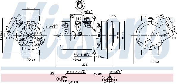 Nissens 890695 - Компресор, кондиціонер autozip.com.ua