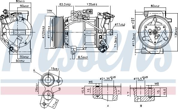 NISSENS 890653 - Компресор, кондиціонер autozip.com.ua