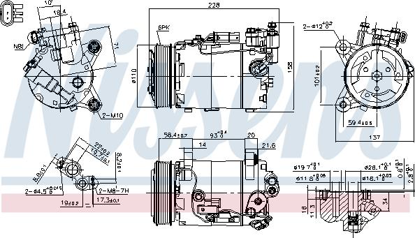 Nissens 890601 - Компресор, кондиціонер autozip.com.ua