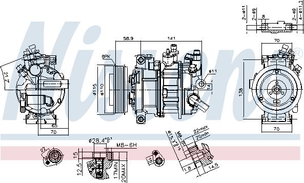 NISSENS 890602 - Компресор, кондиціонер autozip.com.ua