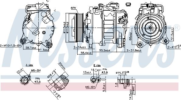 Nissens 890622 - Компресор, кондиціонер autozip.com.ua