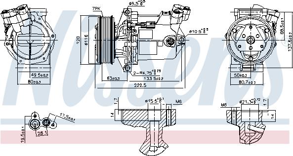 NISSENS 890042 - Компресор, кондиціонер autozip.com.ua