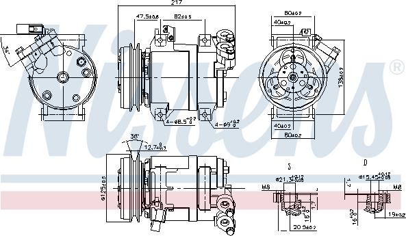 Nissens 890064 - Компресор, кондиціонер autozip.com.ua