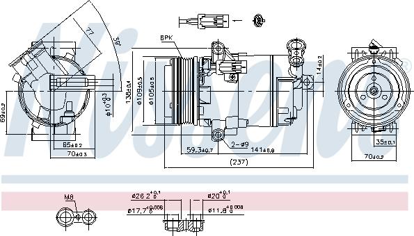 Nissens 890006 - Компресор кондиціонера First Fit autozip.com.ua