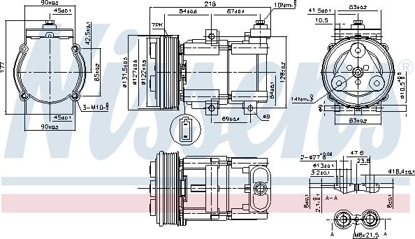 Nissens 890081 - Компресор, кондиціонер autozip.com.ua