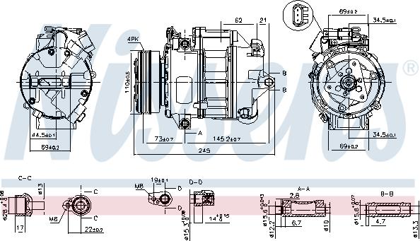 Nissens 890038 - Компресор, кондиціонер autozip.com.ua