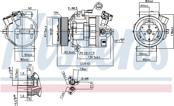 Nissens 890138 - Компресор, кондиціонер autozip.com.ua